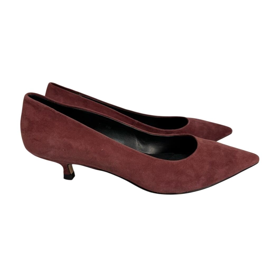Vaneli Women's Shoes Heels sz 6 Kitten Heel Red Suede ( Display item ) # box491